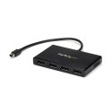 StarTech MSTMDP124DP rozgałęziacz telewizyjny Mini DisplayPort 4x DisplayPort StarTech.com