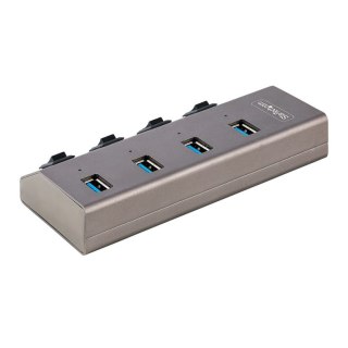 StarTech 5G4AIBS-USB-HUB-EU huby i koncentratory USB 3.2 Gen 1 (3.1 Gen 1) Type-B 5000 Mbit/s Szary StarTech.com