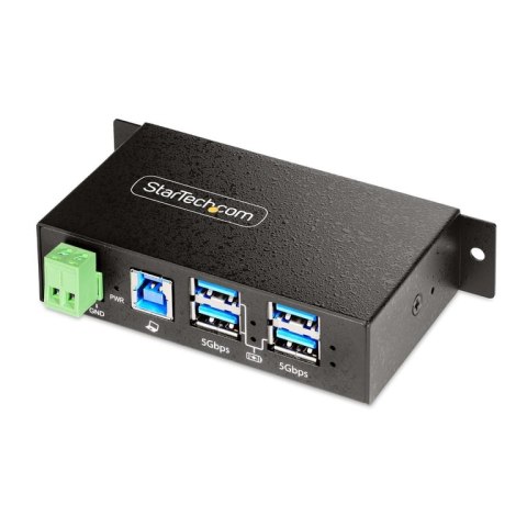 StarTech 5G4AINDRM-USB-A-HUB huby i koncentratory USB 3.2 Gen 1 (3.1 Gen 1) Type-B 5000 Mbit/s Czarny StarTech.com