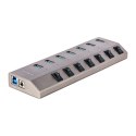 StarTech 5G7AIBS-USB-HUB-EU huby i koncentratory USB 3.2 Gen 1 (3.1 Gen 1) Type-B 5000 Mbit/s Szary StarTech.com