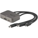 StarTech CDPHDMDP2HD adapter kablowy 0,27 m HDMI + USB HDMI + Mini DisplayPort + USB Type-C Czarny, Srebrny StarTech.com