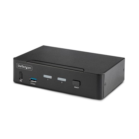 StarTech D86A2-2-PORT-8K-KVM przełącznik KVM Czarny StarTech.com