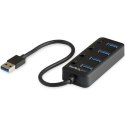 StarTech HB30A4AIB huby i koncentratory USB 3.2 Gen 1 (3.1 Gen 1) Type-A 5000 Mbit/s Czarny StarTech.com