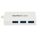 StarTech HB30C3A1CFBW huby i koncentratory USB 3.2 Gen 1 (3.1 Gen 1) Type-C 5000 Mbit/s Biały StarTech.com