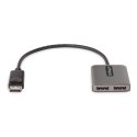 StarTech MST14DP122DP adapter kablowy 0,3 m DisplayPort 2 x DVI Szary StarTech.com