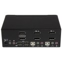 StarTech SV231DPDDUA2 przełącznik KVM Czarny StarTech.com