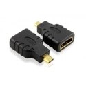 Techly 305144 zmieniacz płci / kabli HDMI Micro D HDMI-A Czarny Techly