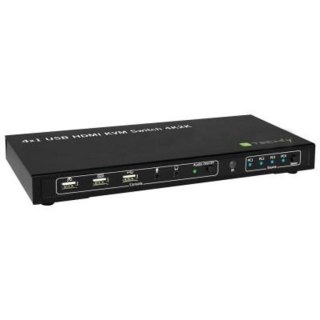 Techly 4x1 USB HDMI KVM Switch 4Kx2K IDATA KVM-HDMI4U przełącznik KVM Czarny Techly