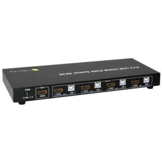 Techly 4x1 USB HDMI KVM Switch 4Kx2K IDATA KVM-HDMI4U przełącznik KVM Czarny Techly