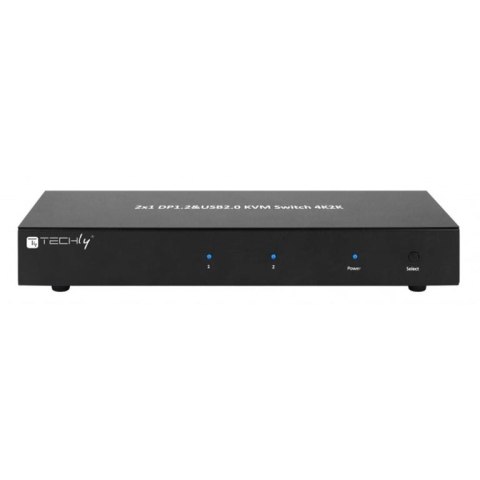 Techly IDATA DP-KVM2 przełącznik KVM Czarny Techly