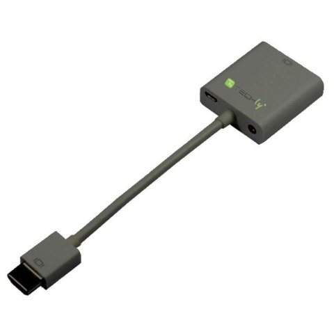 Techly IDATA-HDMI-VGA2AU adapter kablowy 0,15 m VGA+3.5mm+Micro USB Czarny Techly