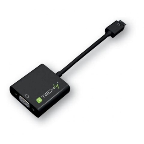 Techly IDATA-HDMI-VGA2AU adapter kablowy 0,15 m VGA+3.5mm+Micro USB Czarny Techly