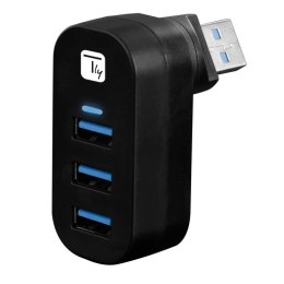 Techly IUSB3-HUB3-ROTB huby i koncentratory USB 3.2 Gen 1 (3.1 Gen 1) Type-A 5000 Mbit/s Czarny Techly