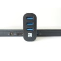 Techly IUSB3-HUB3-ROTB huby i koncentratory USB 3.2 Gen 1 (3.1 Gen 1) Type-A 5000 Mbit/s Czarny Techly