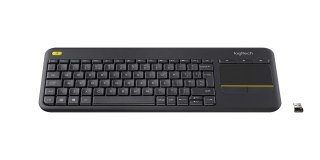 Logitech Wireless Touch Keyboard K400 Plus klawiatura RF Wireless AZERTY Francuski Czarny Logitech