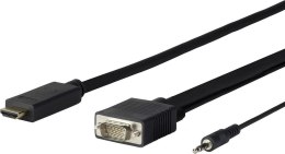 Vivolink PROHDMIVGA5 adapter kablowy 5 m HDMI Typu A (Standard) VGA (D-Sub) + 3.5mm Czarny Vivolink