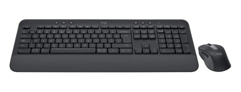 Logitech Signature MK650 Combo For Business klawiatura Dołączona myszka RF Wireless + Bluetooth QWERTY Hiszpański Grafitowy Logitech