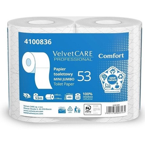 Velvet Papier toaletowy Velvet Care Comfort 2w celuloza biały (4)