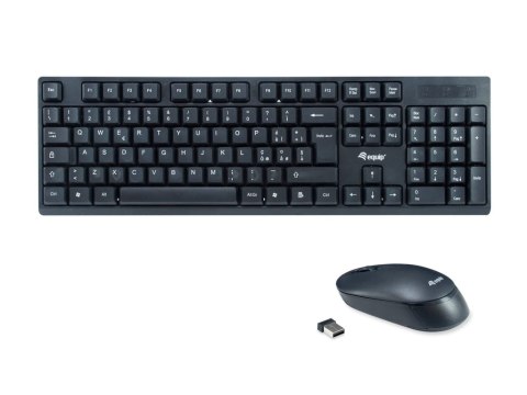 Equip 245223 klawiatura Dołączona myszka RF Wireless QWERTY Włoski Czarny Equip