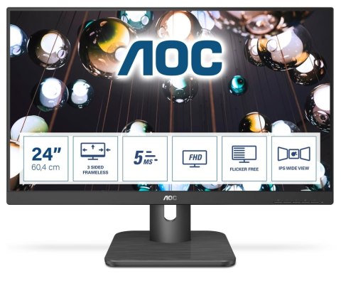 AOC E1 24E1Q monitor komputerowy 60,5 cm (23.8") 1920 x 1080 px Full HD LED Czarny AOC