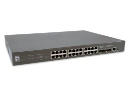LevelOne GTP-2871 łącza sieciowe Zarządzany L3 Gigabit Ethernet (10/100/1000) Obsługa PoE Szary LevelOne