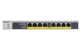 NETGEAR GS108LP Nie zarządzany Gigabit Ethernet (10/100/1000) Obsługa PoE 1U Czarny, Szary NETGEAR