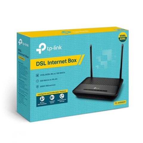 TP-Link TD-W9960V router bezprzewodowy Gigabit Ethernet Jedna częstotliwości (2,4 GHz) Czarny TP-Link