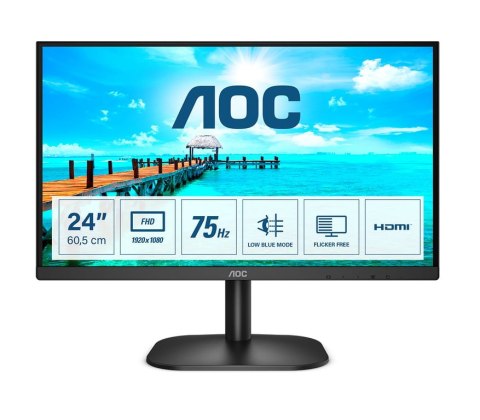 AOC B2 24B2XHM2 monitor komputerowy 60,5 cm (23.8") 1920 x 1080 px Full HD LCD Czarny AOC