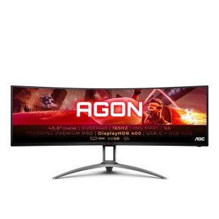 AOC B2 AG493UCX2 monitor komputerowy 124 cm (48.8") 5120 x 1440 px Quad HD LED Czarny AOC