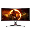 AOC G2 CU34G2X/BK monitor komputerowy 86,4 cm (34") 3440 x 1440 px Quad HD LED Czarny, Czerwony AOC