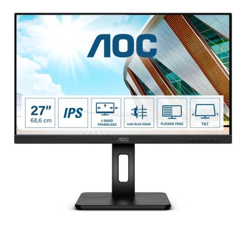 AOC P2 Q27P2Q LED display 68,6 cm (27") 2560 x 1440 px Quad HD Czarny AOC