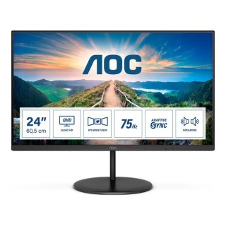 AOC V4 Q24V4EA LED display 60,5 cm (23.8") 2560 x 1440 px 2K Ultra HD Czarny AOC