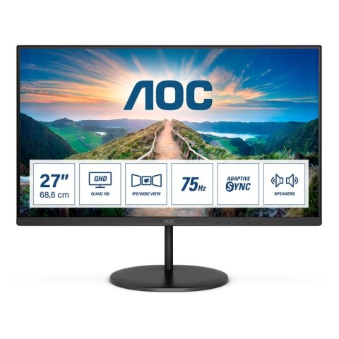 AOC V4 Q27V4EA LED display 68,6 cm (27") 2560 x 1440 px 2K Ultra HD Czarny AOC