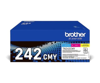 Brother TN-242CMY kaseta z tonerem 1 szt. Oryginalny Cyjan, Purpurowy, Żółty Brother