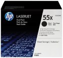 HP 55X zestaw 2 oryginalnych wkładów z czarnym tonerem LaserJet XL HP