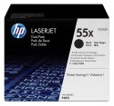 HP 55X zestaw 2 oryginalnych wkładów z czarnym tonerem LaserJet XL HP