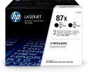 HP 87X - zestaw 2 czarnych, oryginalnych wkładów z tonerem LaserJet XL HP