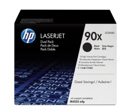 HP 90X zestaw 2 oryginalnych wkładów z czarnym tonerem LaserJet XL HP