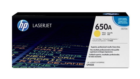 HP 650A oryginalny wkład z żółtym tonerem LaserJet HP