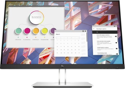 HP E-Series E24 G4 monitor komputerowy 60,5 cm (23.8") 1920 x 1080 px Full HD LCD Czarny, Srebrny HP