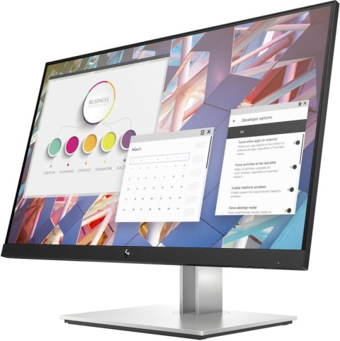 HP E-Series E24 G4 monitor komputerowy 60,5 cm (23.8") 1920 x 1080 px Full HD LCD Czarny, Srebrny HP