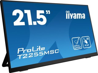 Iiyama ProLite T2255MSC-B1 monitor komputerowy 54,6 cm (21.5") 1920 x 1080 px Full HD LCD Ekran dotykowy Czarny Iiyama