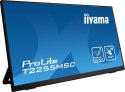 Iiyama ProLite T2255MSC-B1 monitor komputerowy 54,6 cm (21.5") 1920 x 1080 px Full HD LCD Ekran dotykowy Czarny Iiyama