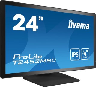 Iiyama ProLite T2452MSC-B1 monitor komputerowy 60,5 cm (23.8") 1920 x 1080 px Full HD LCD Ekran dotykowy Przeznaczony dla wielu  Iiyama