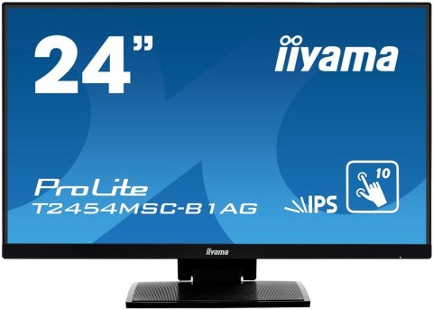 Iiyama ProLite T2454MSC-B1AG monitor komputerowy 60,5 cm (23.8") 1920 x 1080 px Full HD LED Ekran dotykowy Przeznaczony dla wiel Iiyama