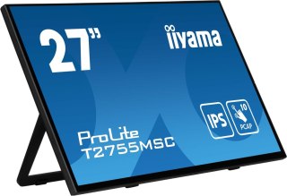 Iiyama ProLite T2755MSC-B1 monitor komputerowy 68,6 cm (27") 1920 x 1080 px Full HD LED Ekran dotykowy Blad Czarny Iiyama