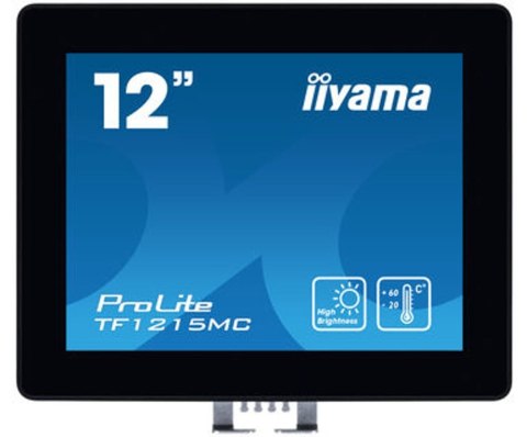 Iiyama ProLite TF1215MC-B1 monitor komputerowy 30,7 cm (12.1") 1024 x 768 px LCD Ekran dotykowy Czarny Iiyama