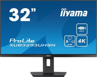 Iiyama ProLite XUB3293UHSN-B5 monitor komputerowy 80 cm (31.5") 3840 x 2160 px 4K Ultra HD LCD Czarny Iiyama