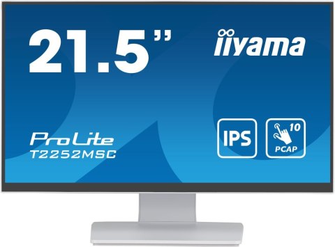 Iiyama ProLite monitor komputerowy 54,6 cm (21.5") 1920 x 1080 px Full HD LCD Ekran dotykowy Stół Biały Iiyama