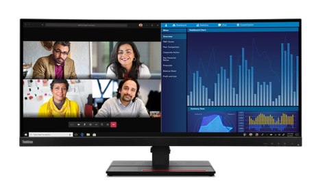 Lenovo ThinkVision P34w-20 LED display 86,7 cm (34.1") 3440 x 1440 px Wide Quad HD Czarny Lenovo